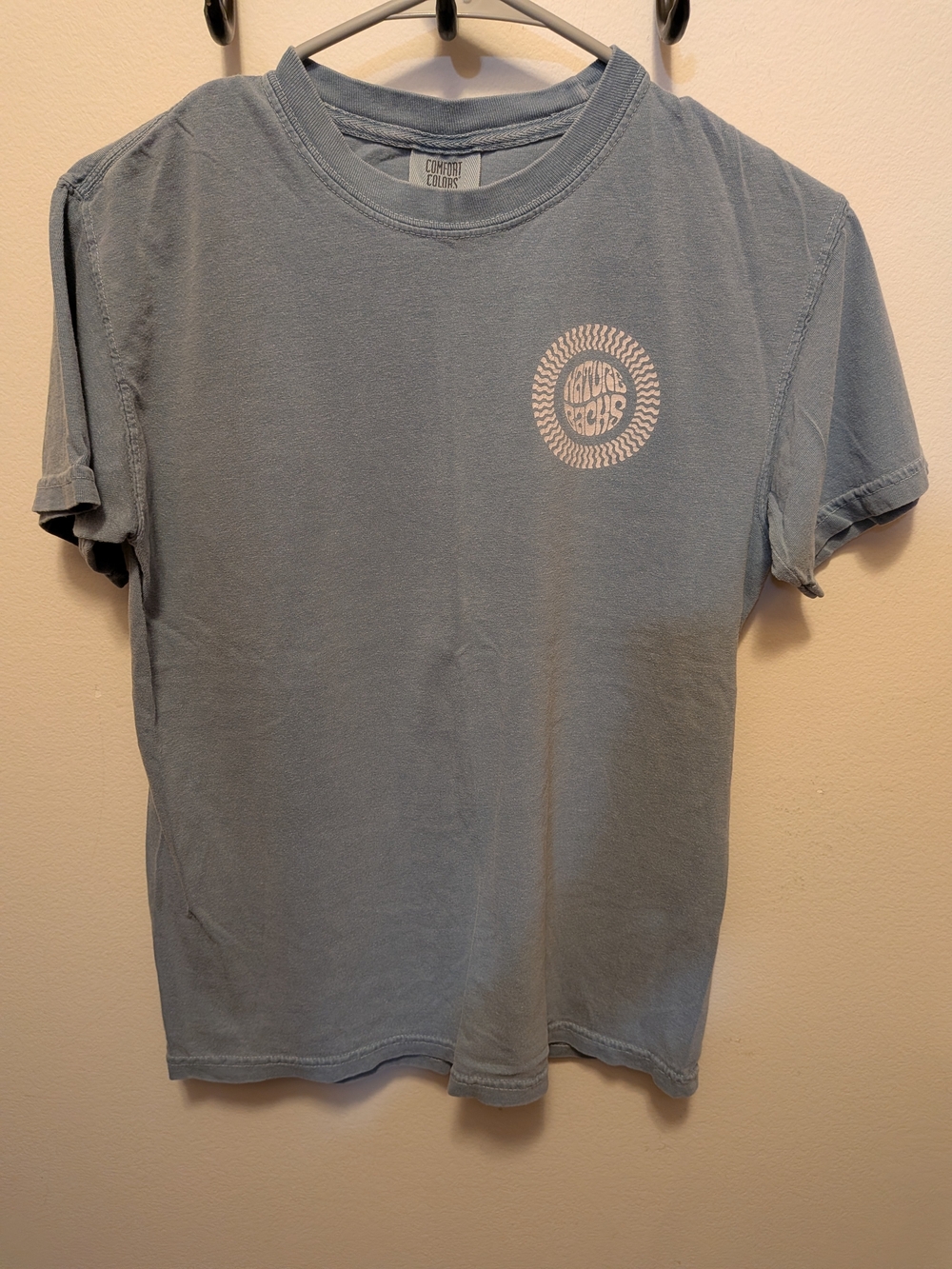 Comfort Colors Men's Dusty Blue Graphic Short-Sleeve Tee